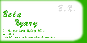 bela nyary business card